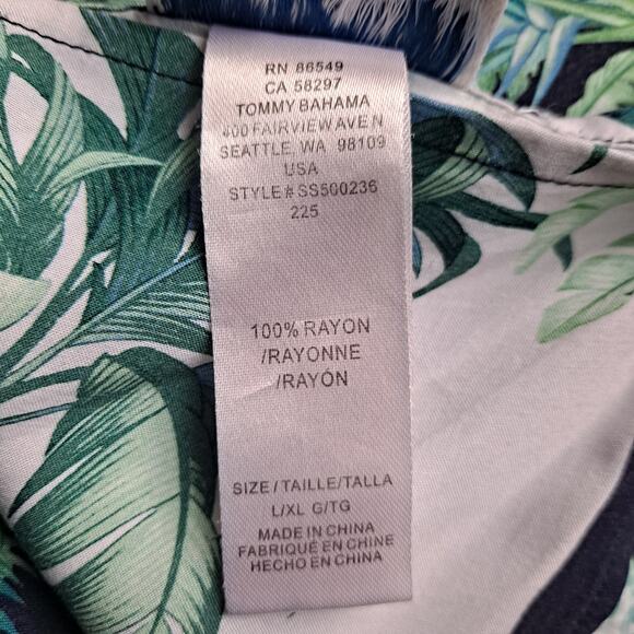 Tommy Bahama Arts of Palm Scarf Cover-Up Midi Dress Mare Navy Womens Size L XL - Picture 9 of 10